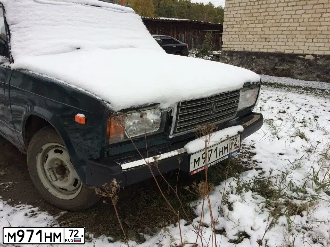 Фото автомобиля LADA 2107, 2005 — госномер М971НМ72. Цвет: Т.ЗЕЛЕНЫЙ