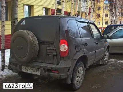 Фото автомобиля CHEVROLET NIVA, 2009 — госномер А237ОК124. Цвет: Коричневый