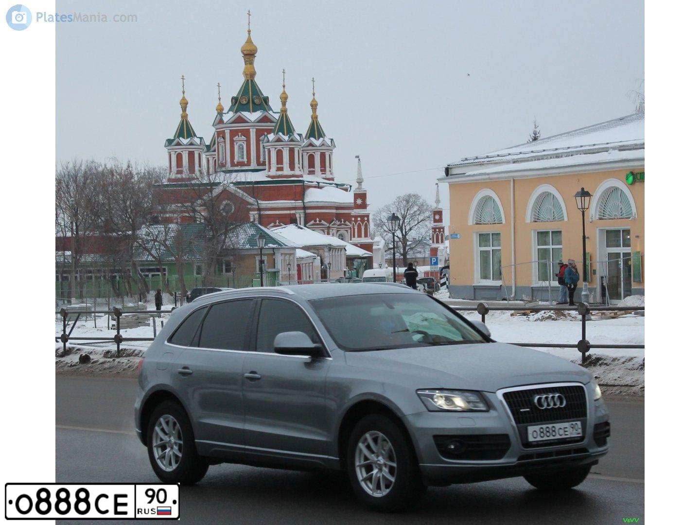 Фото автомобиля AUDI Q5, 2008 — госномер О888СЕ90. Цвет: СЕРЫЙ