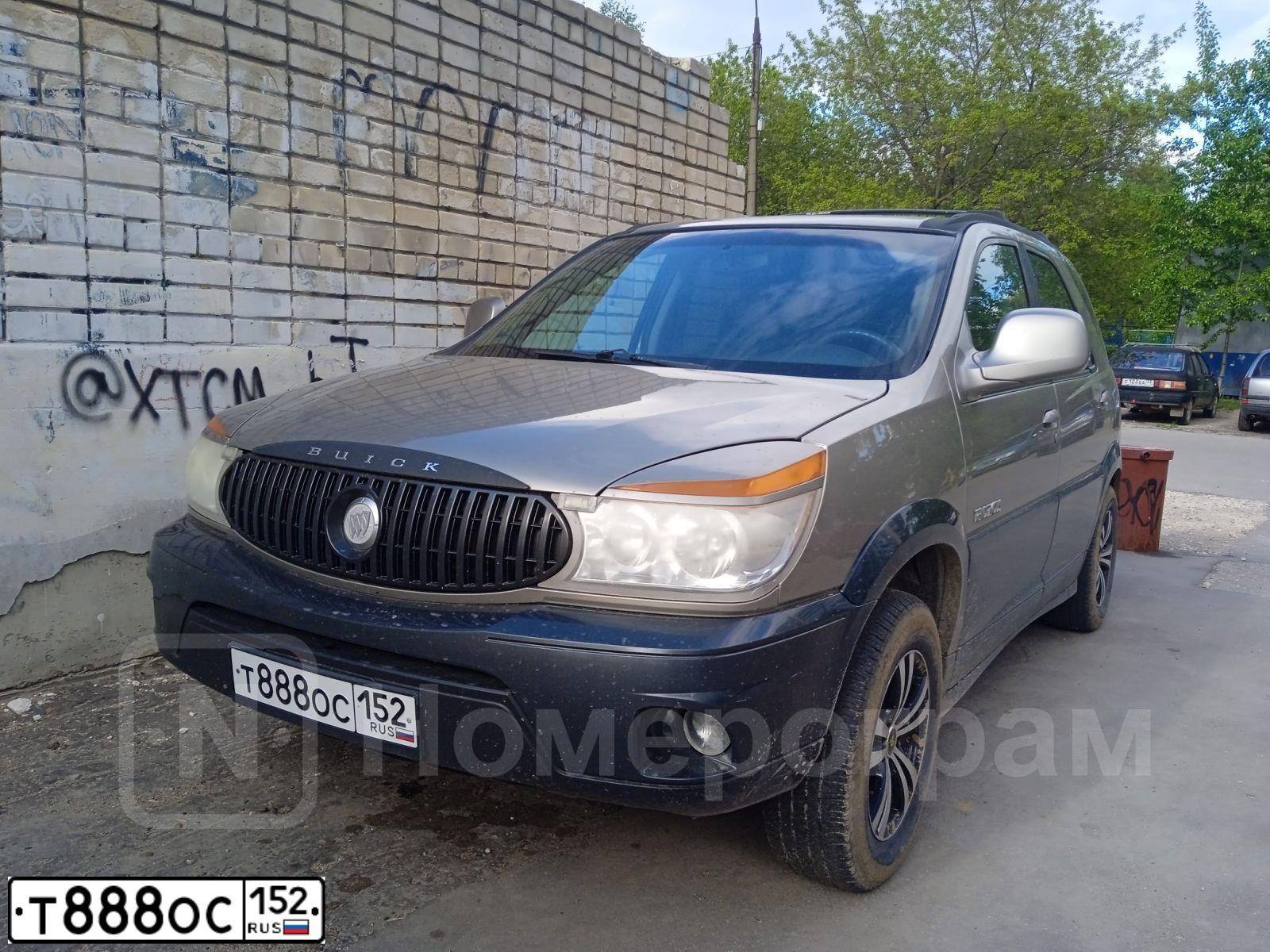 Фото автомобиля BUICK RENDEZVOUS, 2002 — госномер Т888ОС152. Цвет: БЕЖЕВЫЙ