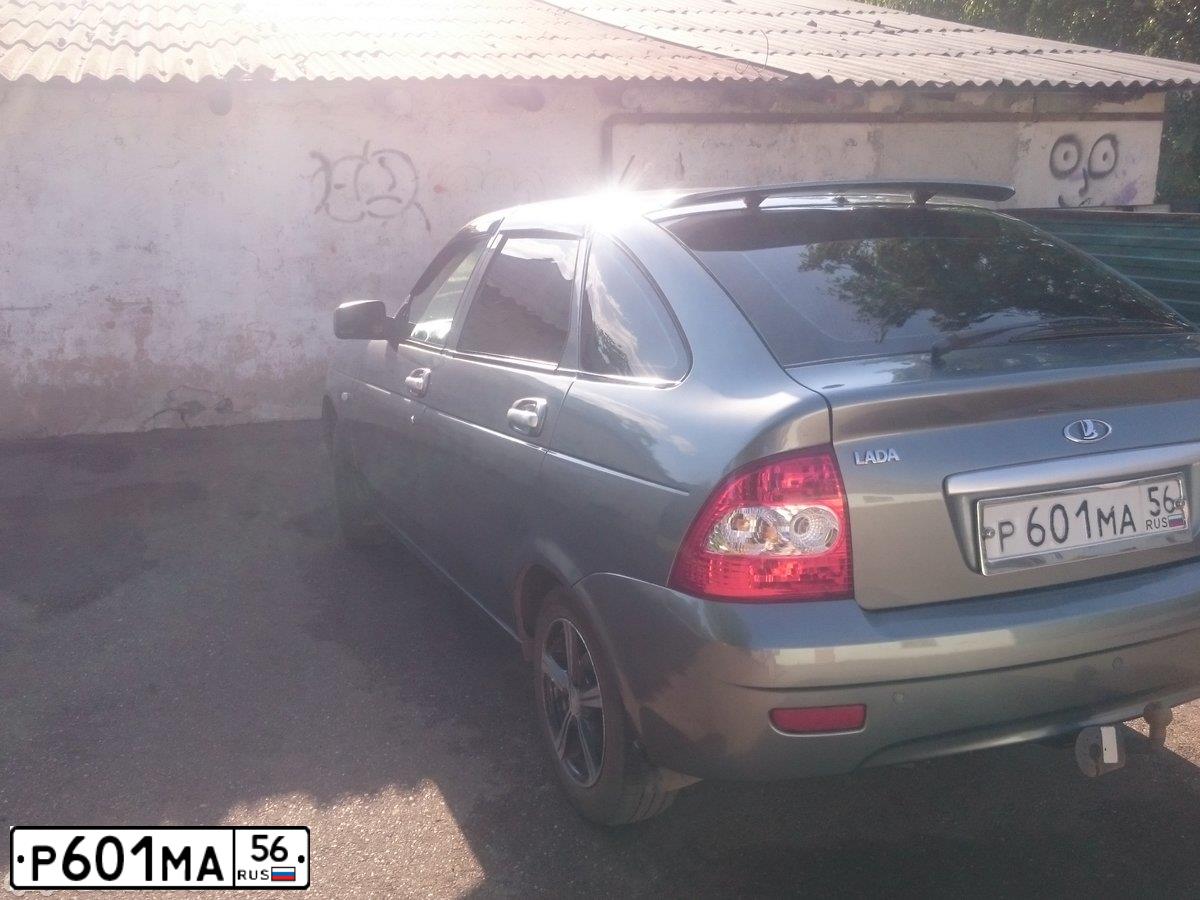 Фото автомобиля LADA 2172 PRIORA, 2008 — госномер Х590ХС102. Цвет: средний серо-зеленый металлик