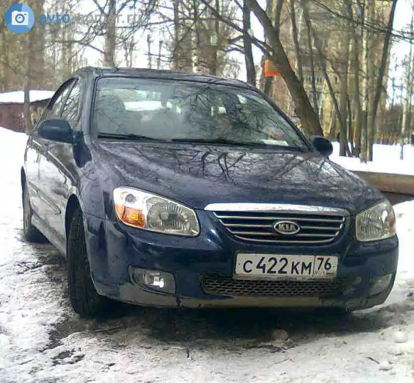 Фото автомобиля KIA CERATO, 2007 — госномер С422КМ76. Цвет: ТЕМНО-СИНИЙ