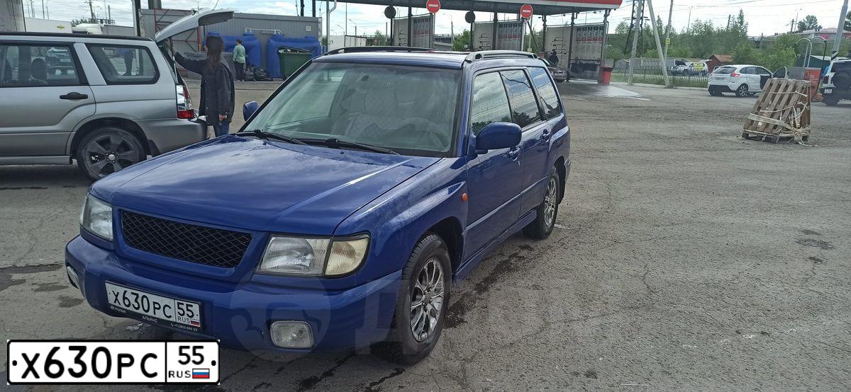 Фото автомобиля SUBARU FORESTER, 1999 — госномер Х630РС55. Цвет: СИНИЙ