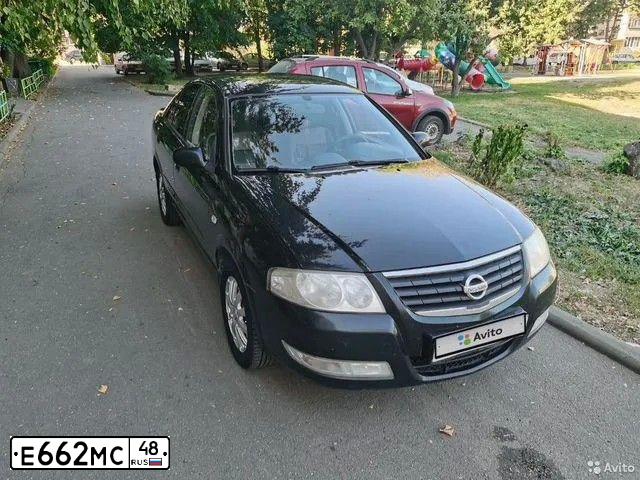 Фото автомобиля NISSAN ALMERA, 2006 — госномер О768МХ48. Цвет: ЧЕРНЫЙ