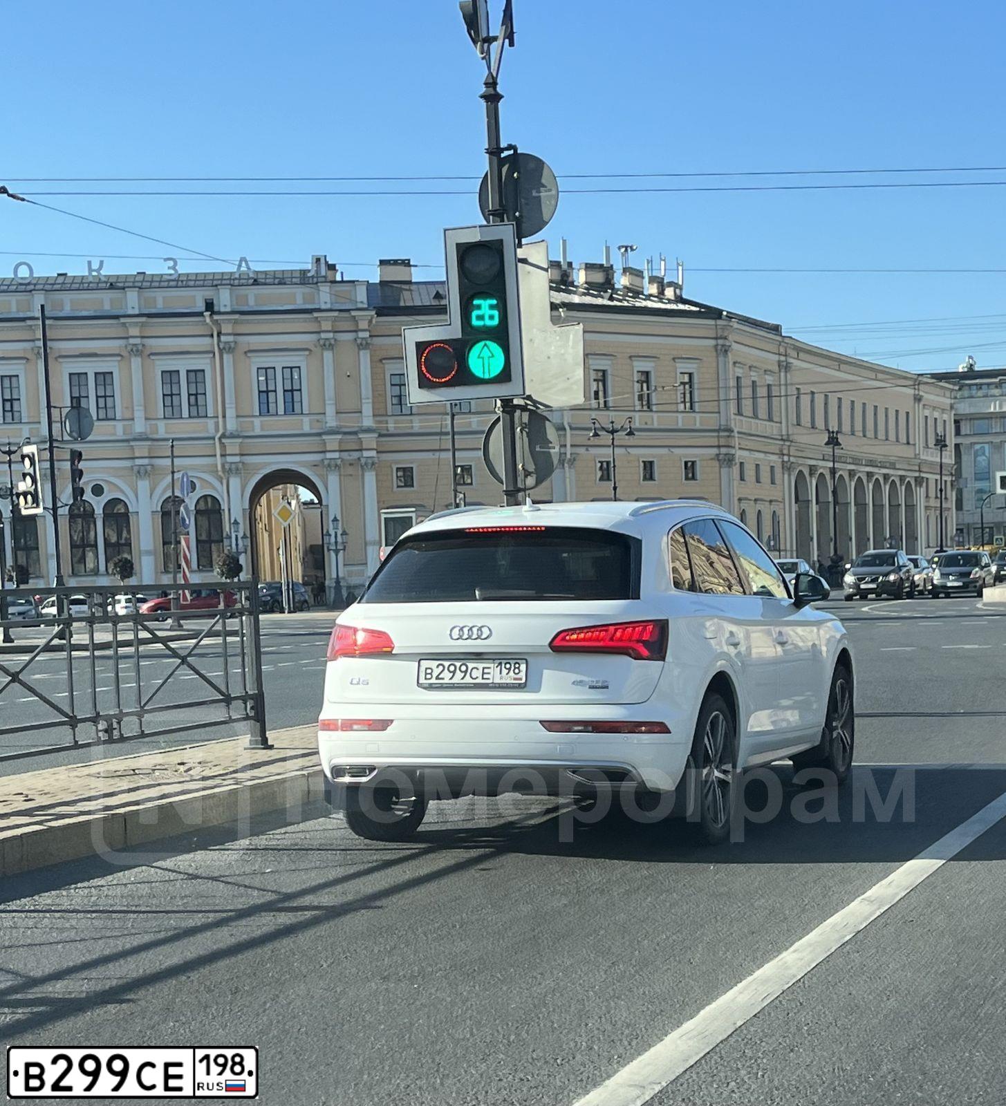 Фото автомобиля AUDI Q5, 2018 — госномер В299СЕ198. Цвет: БЕЛЫЙ