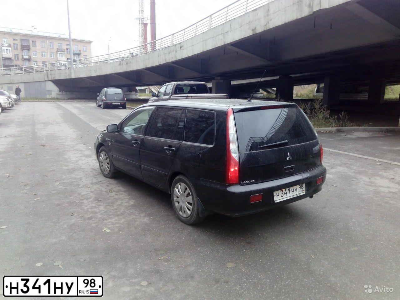 Фото автомобиля MITSUBISHI LANCER, 2006 — госномер Н341НУ98. Цвет: ЧЕРНЫЙ