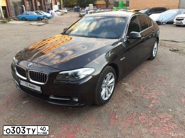 Фото автомобиля BMW SERIE 5, 2014 — госномер О303ТУ40. Цвет: Коричневый
