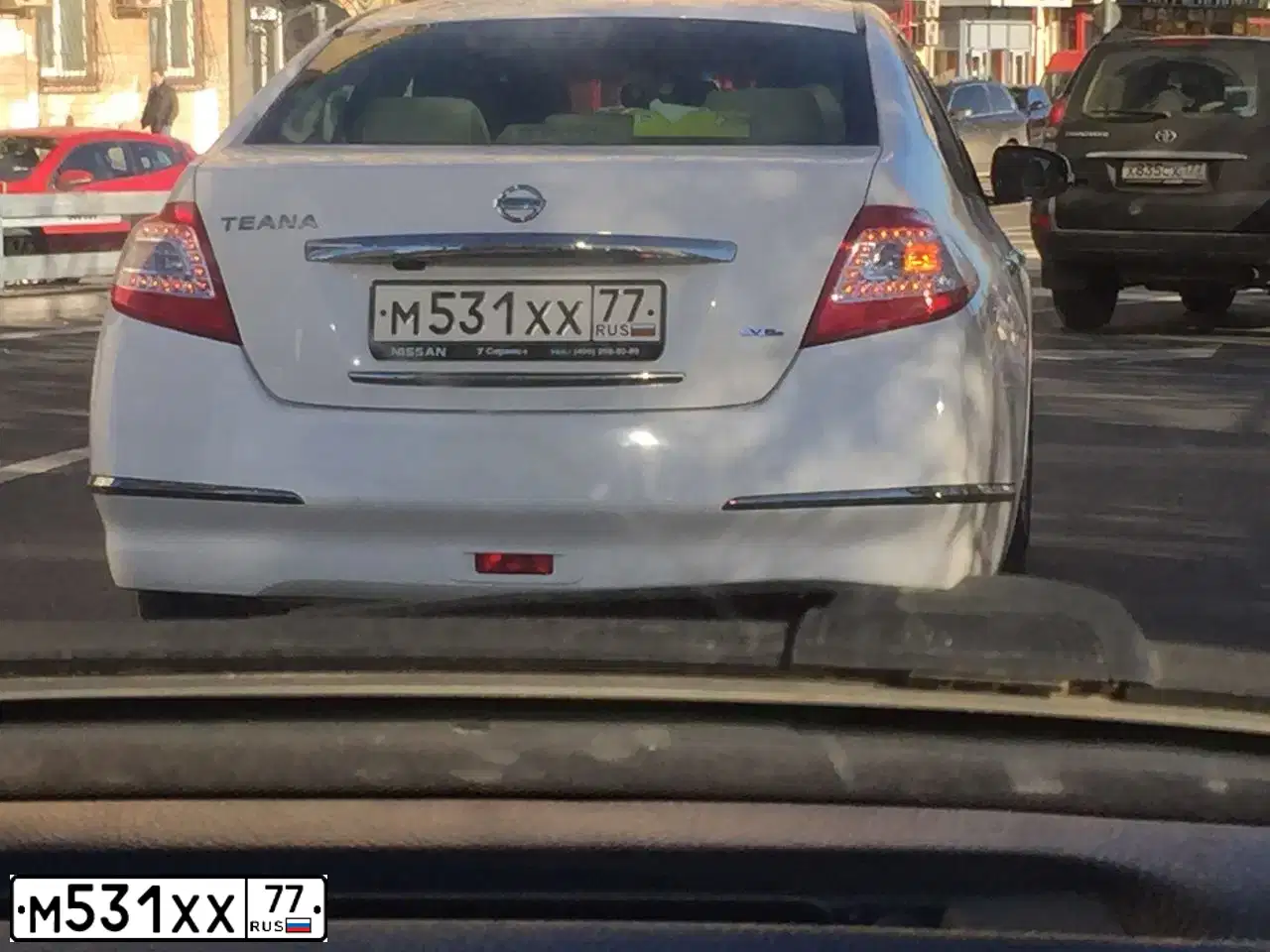 Фото автомобиля NISSAN TEANA, 2013 — госномер С529КВ136. Цвет: Белый