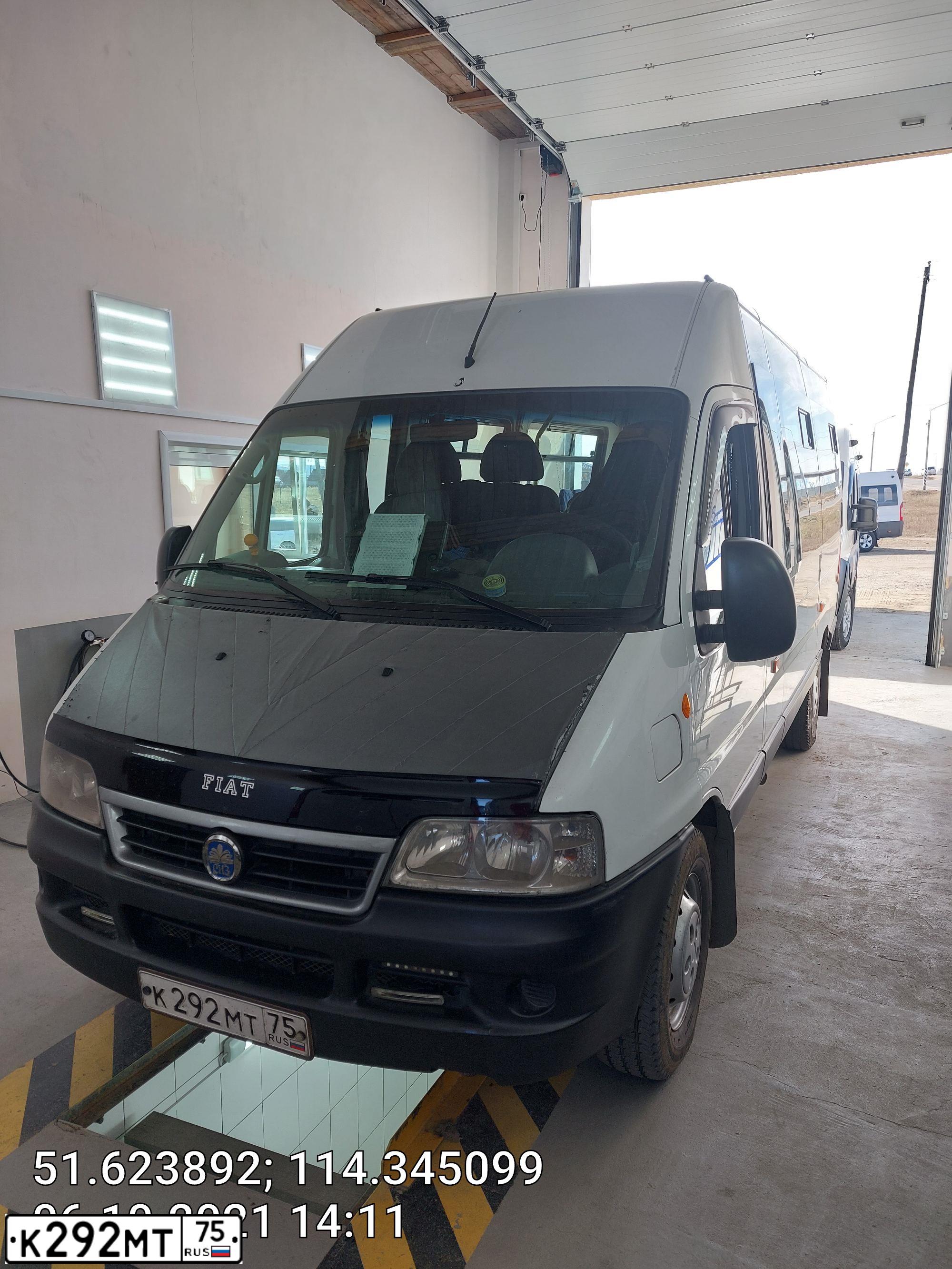 Фото автомобиля FIAT DUCATO, 2011 — госномер К292МТ75. Цвет: Белый