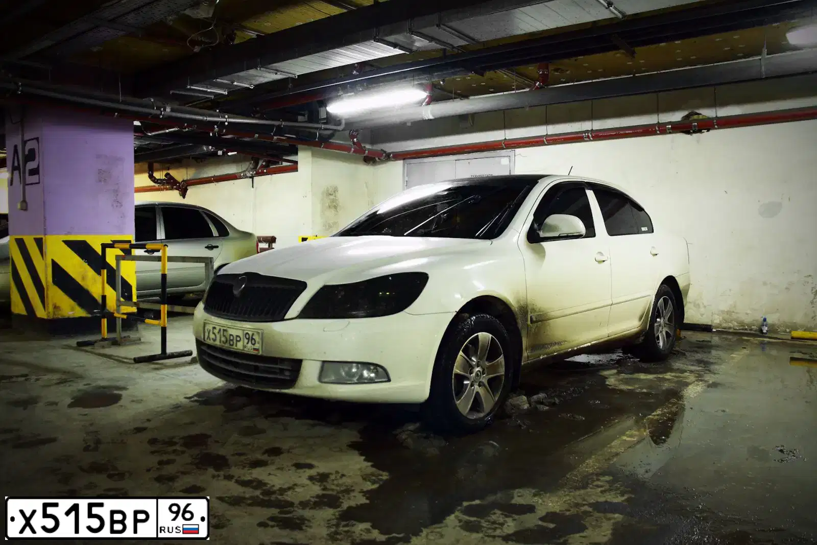 Фото автомобиля SKODA OCTAVIA, 2012 — госномер Х515ВР96. Цвет: МНОГОЦВЕТНЫЙ