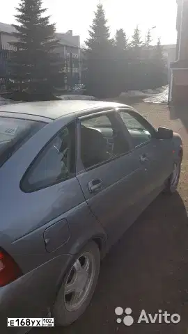 Фото автомобиля LADA 2172 PRIORA, 2008 — госномер Е168УХ102. Цвет: средний серо-зеленый металлик