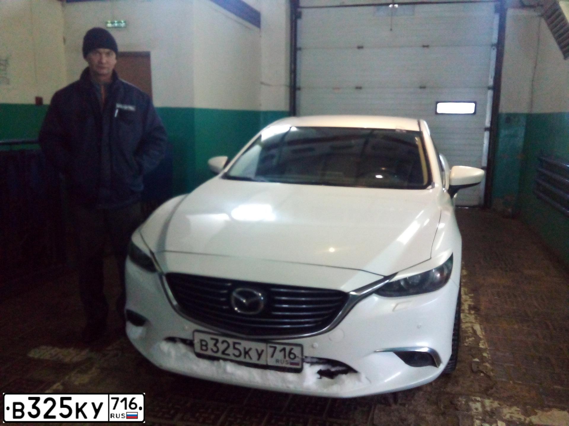 Фото автомобиля MAZDA 6, 2016 — госномер В325КУ716. Цвет: БЕЛЫЙ ПЕРЛАМУТР