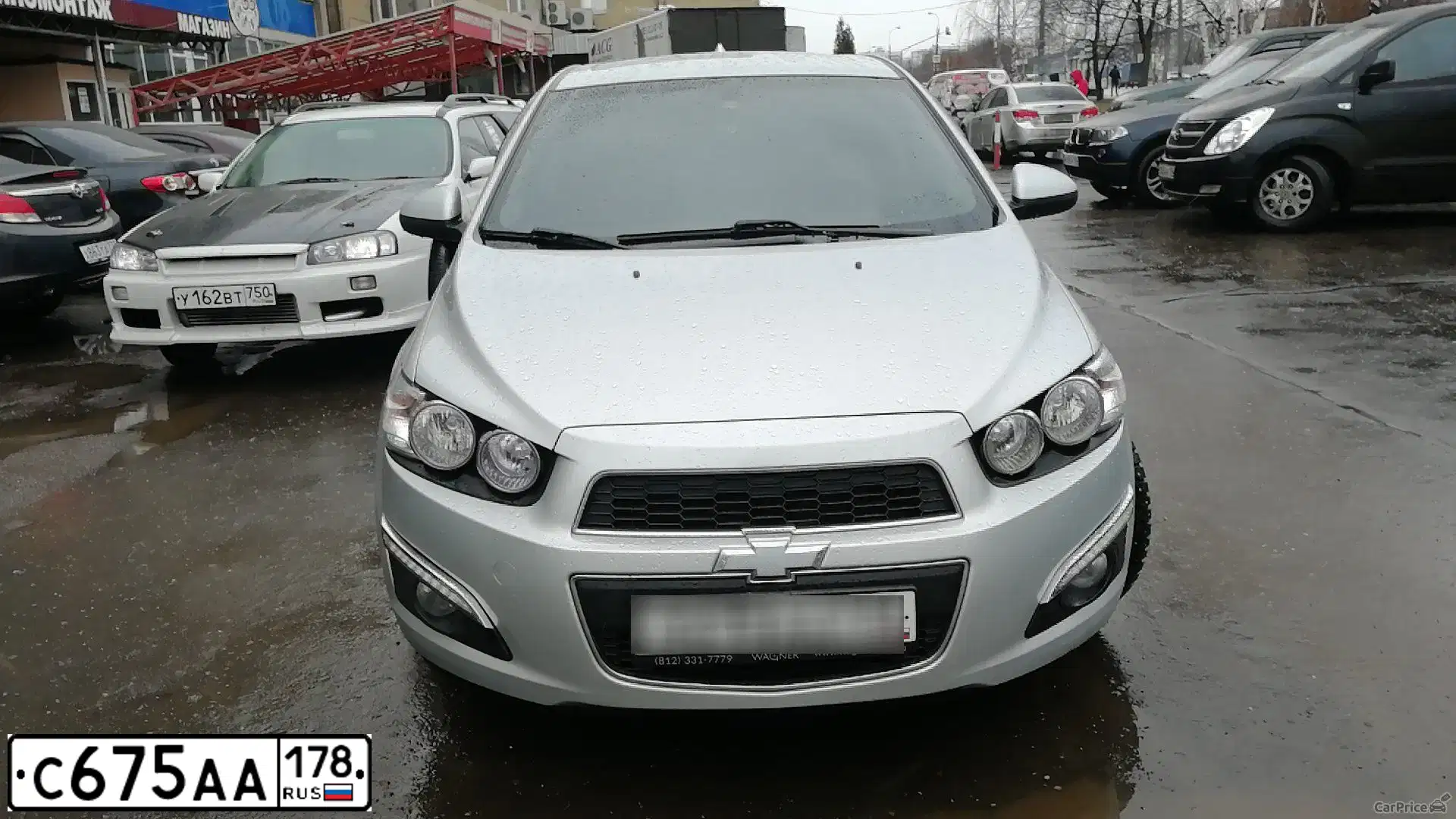 Фото автомобиля CHEVROLET AVEO, 2014 — госномер С675АА178. Цвет: СЕРЕБРИСТЫЙ МЕТАЛЛИК