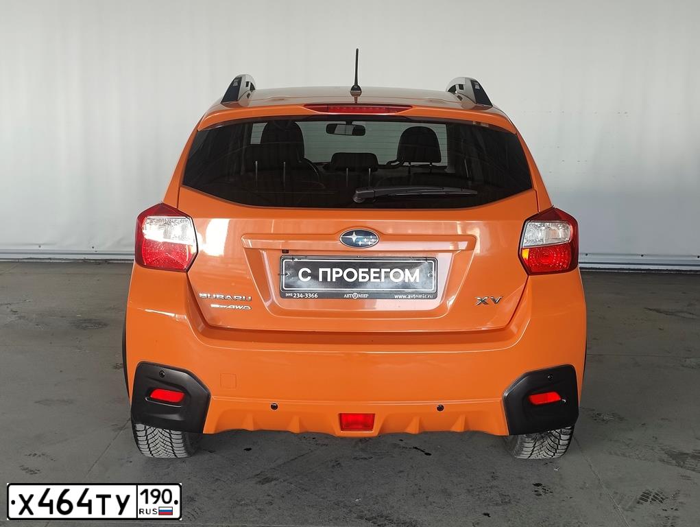 Фото автомобиля SUBARU IMPREZA, 2012 — госномер А544ЕР97. Цвет: Оранжевый
