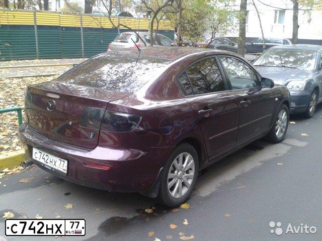 Фото автомобиля MAZDA 3, 2007 — госномер Р604ВА750. Цвет: ВИШНЕВЫЙ ТЕМНЫЙ