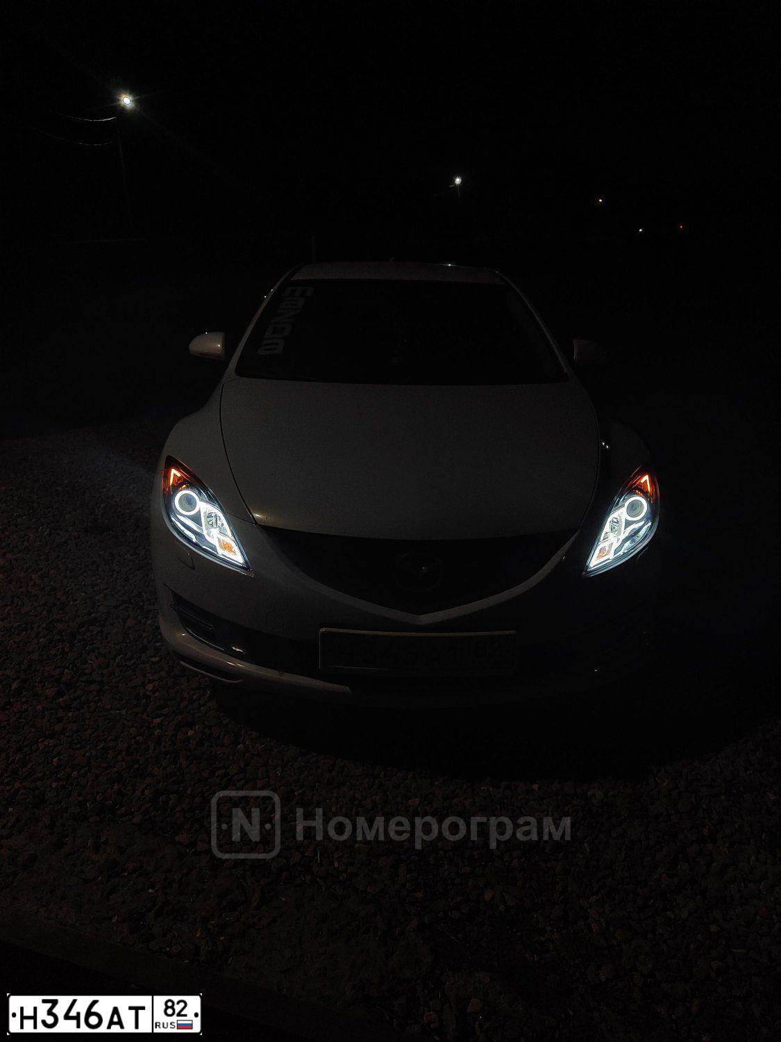 Фото автомобиля MAZDA 6, 2008 — госномер Н346АТ82. Цвет: Белый