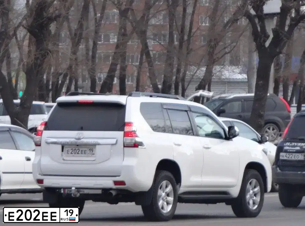 Фото автомобиля TOYOTA CAMRY, 2012 — госномер Е202ЕЕ19. Цвет: БЕЛЫЙ