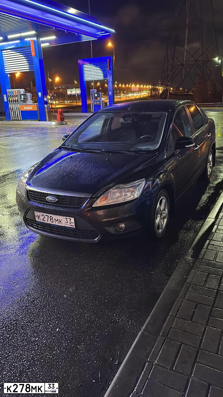 Фото автомобиля FORD FOCUS, 2009 — госномер К278МК33. Цвет: ЧЕРНЫЙ