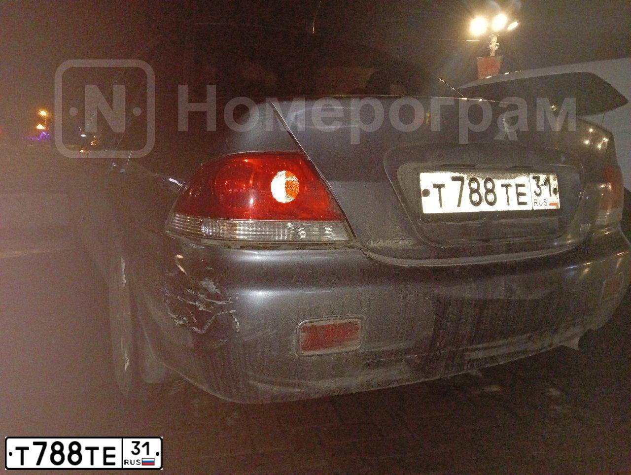 Фото автомобиля MITSUBISHI LANCER, 2005 — госномер Р749УК90. Цвет: СЕРЫЙ