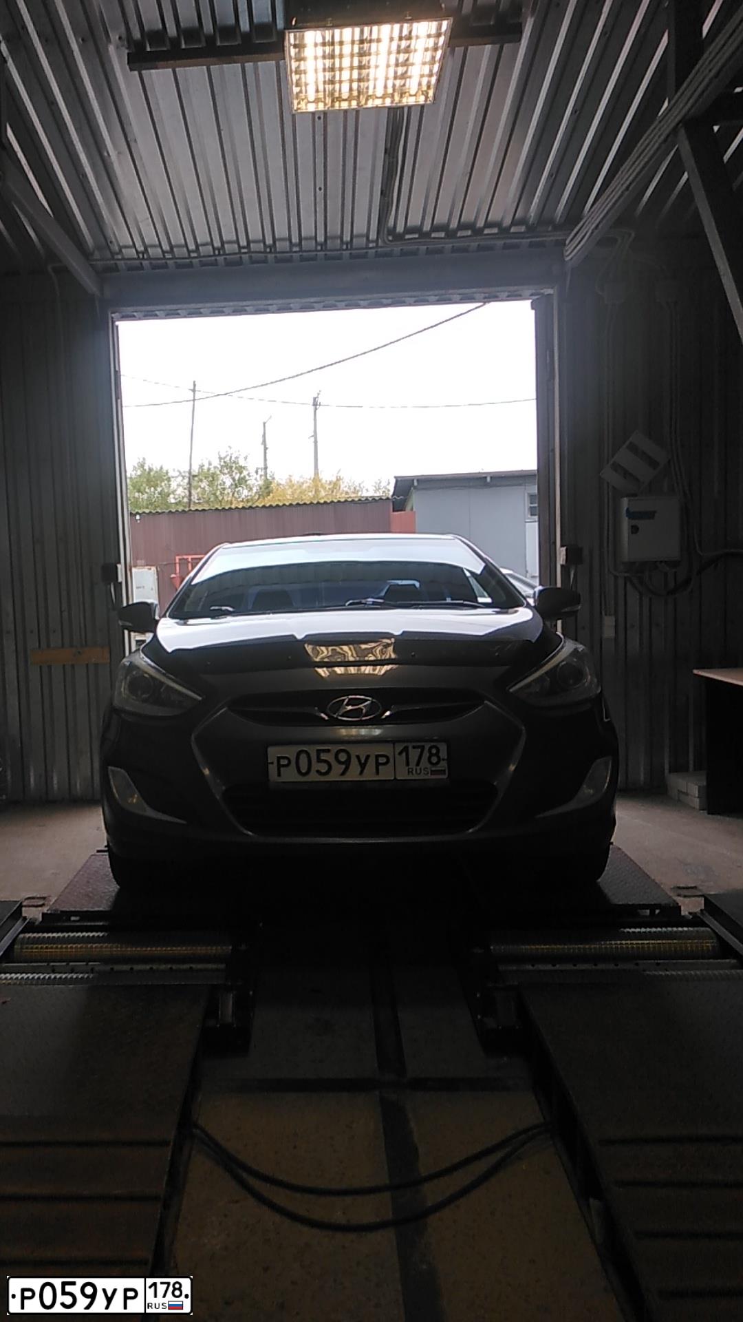 Фото автомобиля HYUNDAI SOLARIS, 2014 — госномер Р059УР178. Цвет: Черно Серый