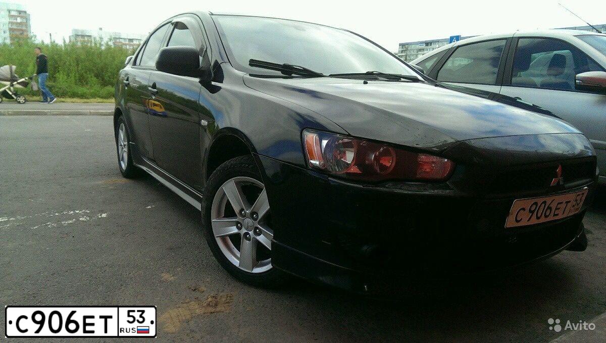 Фото автомобиля MITSUBISHI LANCER, 2008 — госномер С906ЕТ53. Цвет: ЧЕРНЫЙ