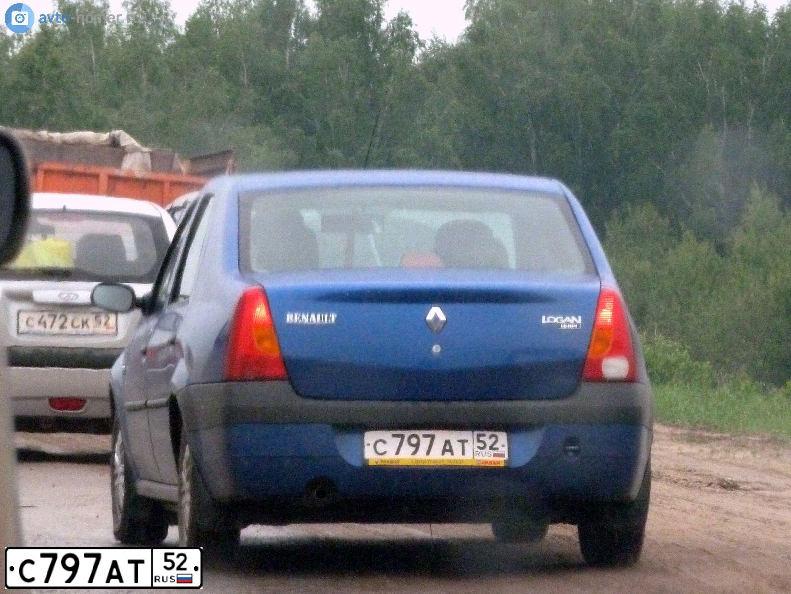 Фото автомобиля RENAULT LOGAN, 2005 — госномер К383ОА21. Цвет: СИНИЙ МЕТАЛЛИК