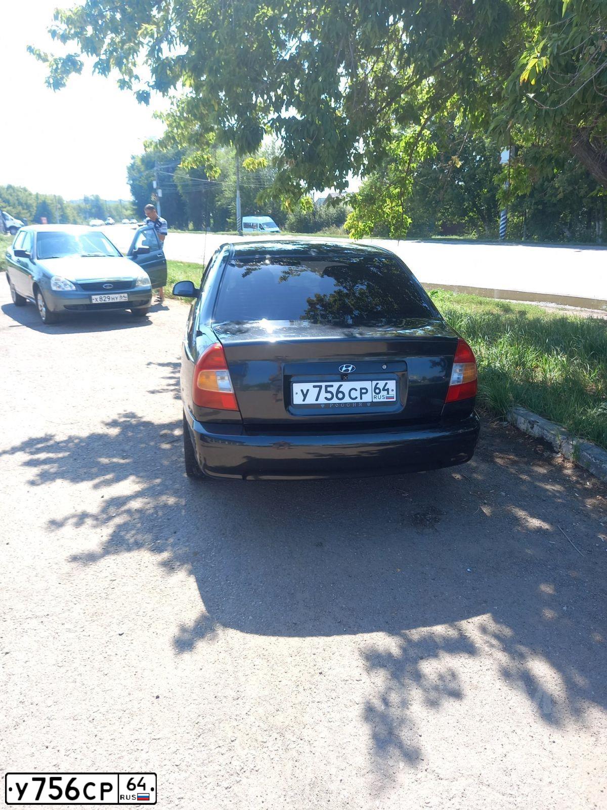 Фото автомобиля TAGAZ ACCENT, 2007 — госномер У756СР64. Цвет: ЧЕРНЫЙ