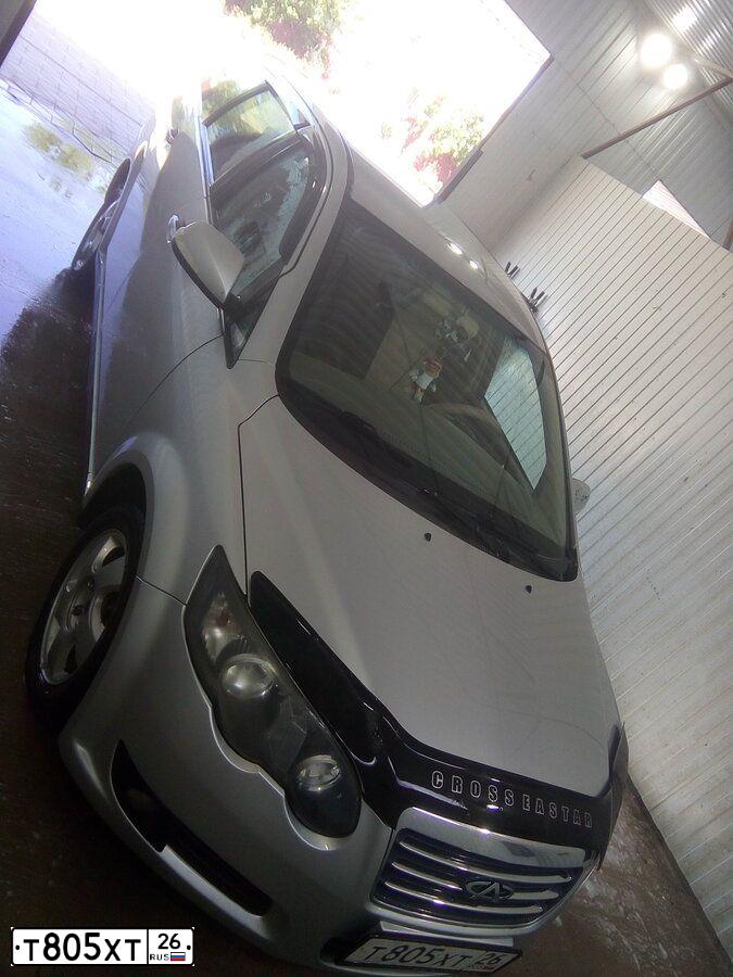 Фото автомобиля CHERY CROSSEASTAR /B14/, 2008 — госномер М700АН82. Цвет: Серебристый
