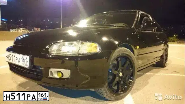 Фото автомобиля HONDA CIVIC, 1993 — госномер Н511РА161. Цвет: ЧЕРНЫЙ
