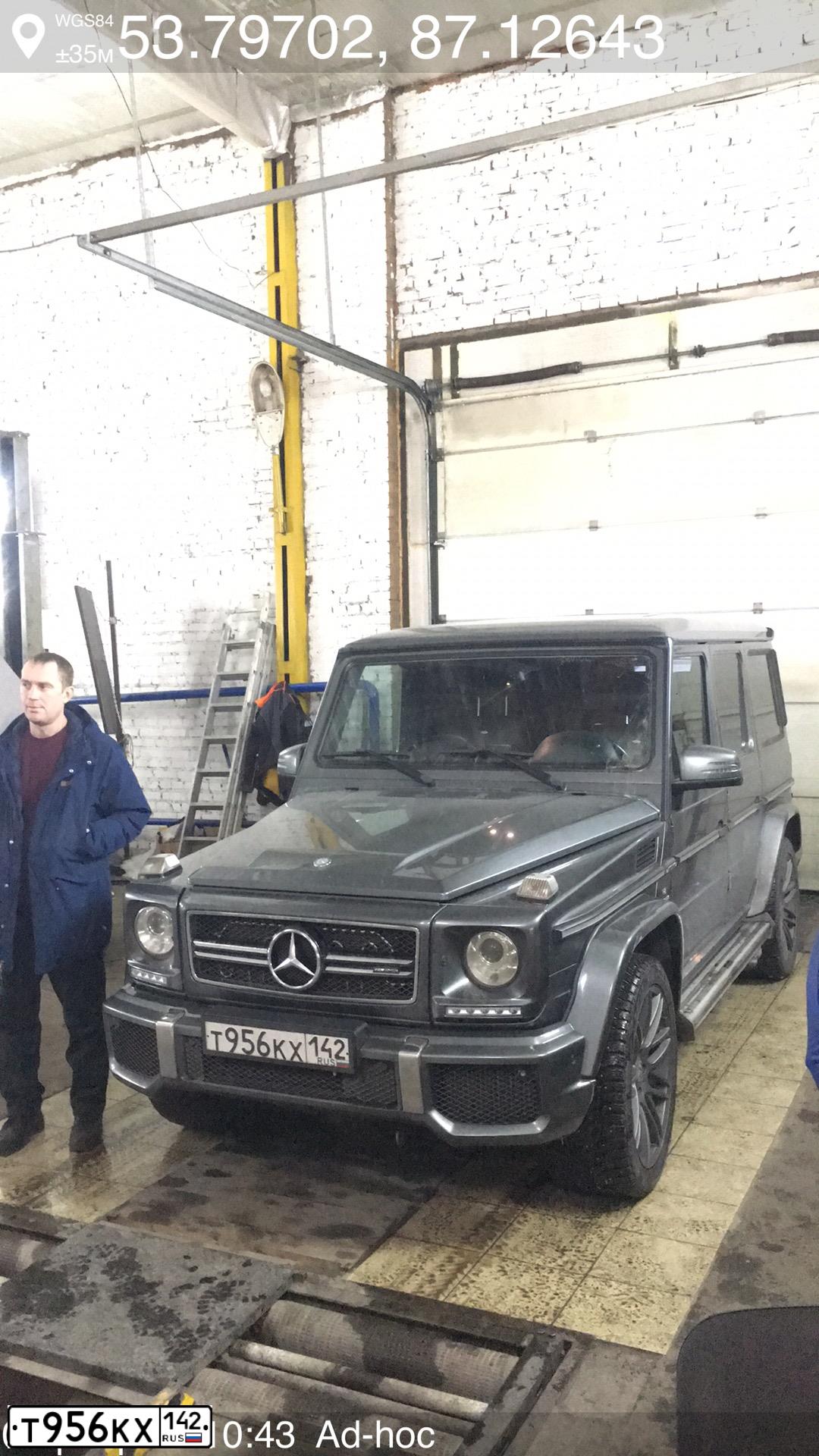 Фото автомобиля MERCEDES G-KLASSE, 2015 — госномер В007ОС24. Цвет: СЕРО-ЗЕЛЕНЫЙ