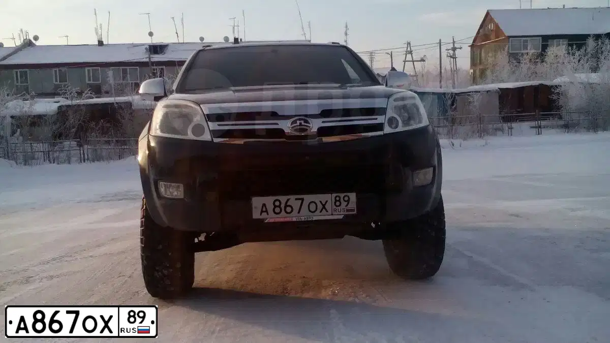 Фото автомобиля GREAT WALL HOVER, 2008 — госномер А494СХ72. Цвет: ЧЕРНЫЙ