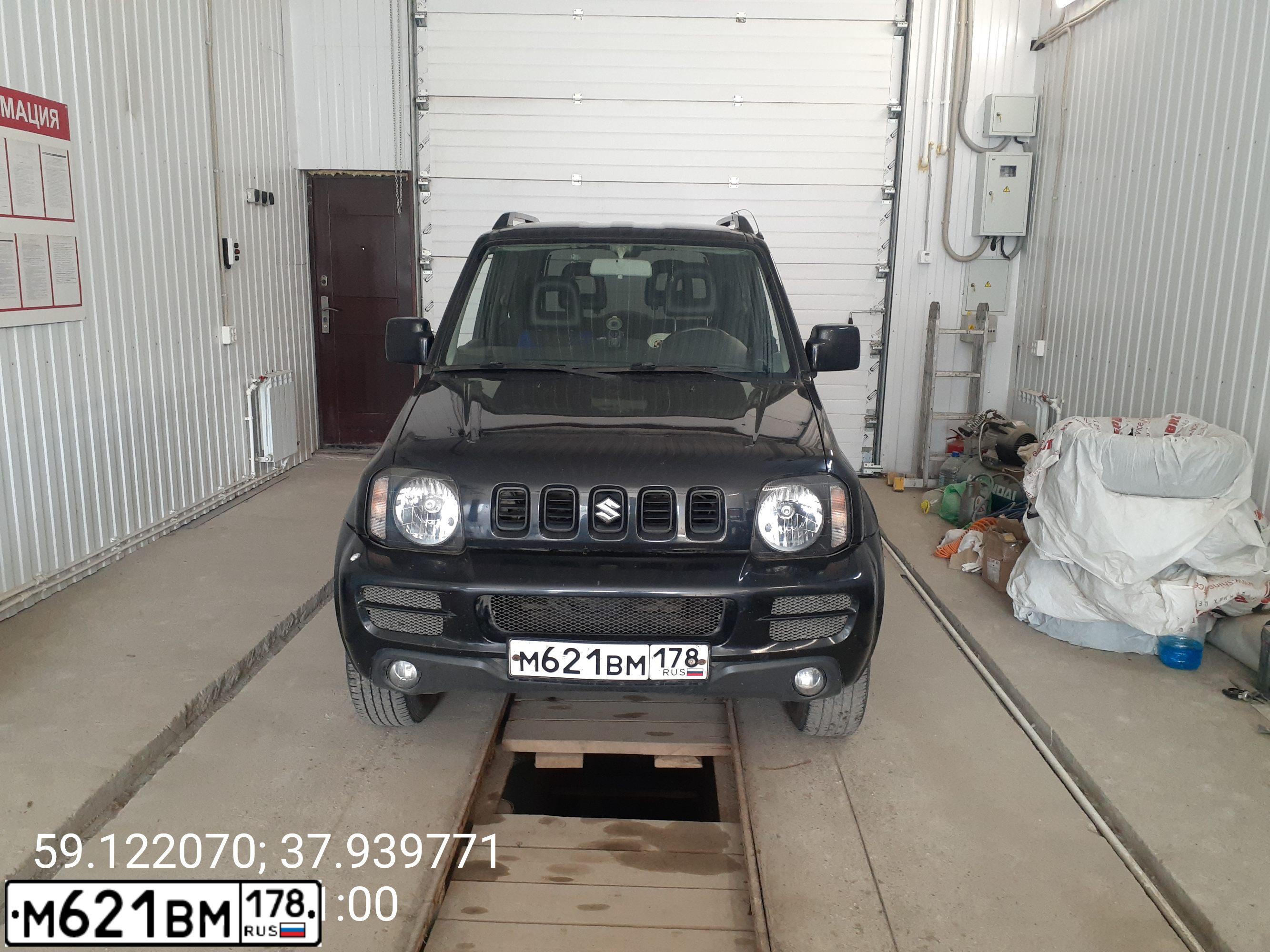 Фото автомобиля SUZUKI JIMNY, 2011 — госномер М621ВМ178. Цвет: ЧЕРНЫЙ