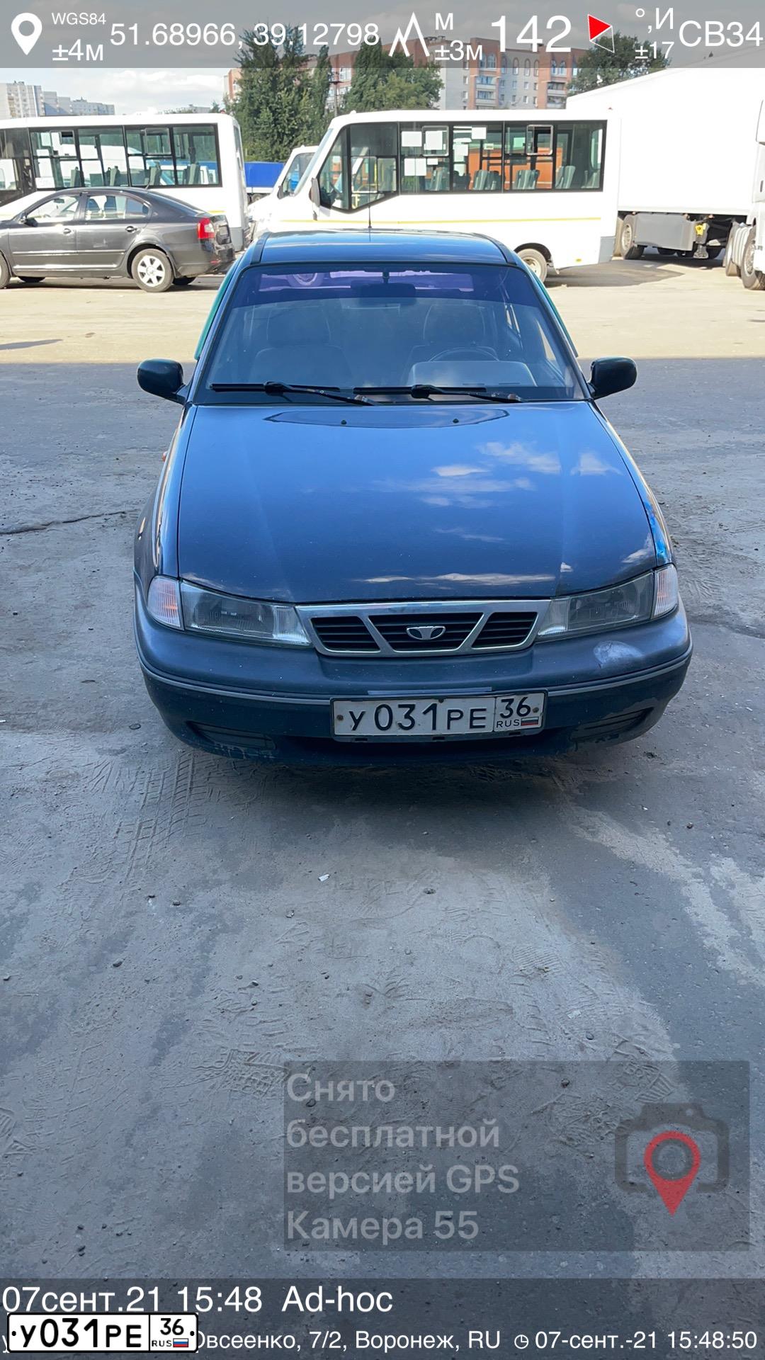 Фото автомобиля DAEWOO NEXIA, 2006 — госномер Р831АР181. Цвет: Темно-синий