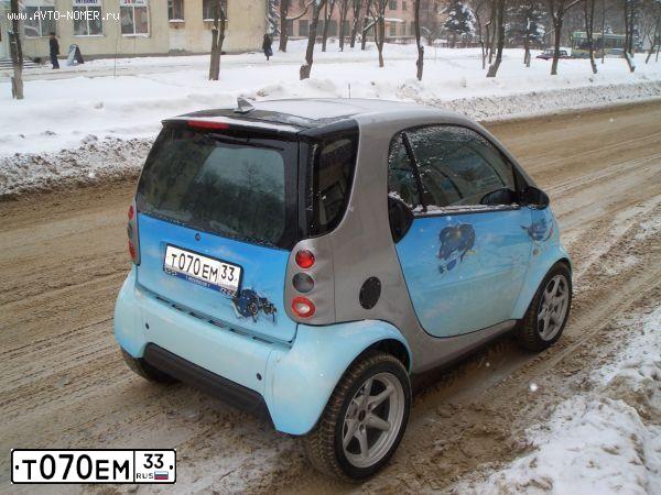 Фото автомобиля SMART СМАРТ FOR TWO, 2001 — госномер У330СО33. Цвет: СИНИЙ