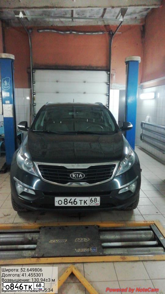 Фото автомобиля KIA SPORTAGE, 2011 — госномер У758ЕО193. Цвет: ЧЕРНЫЙ ПЕРЛАМУТР