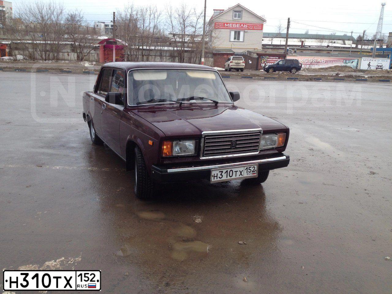 Фото автомобиля LADA 2107, 2006 — госномер Н310ТХ152. Цвет: ТЕМНО-ВИШНЕВЫЙ