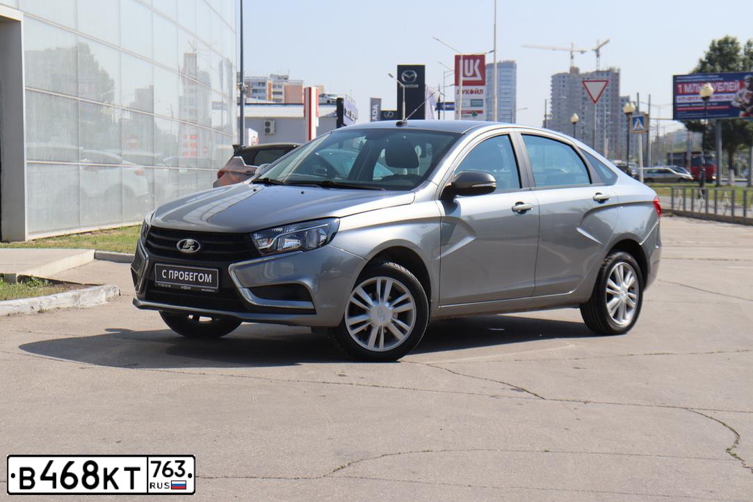 Фото автомобиля LADA VESTA, 2019 — госномер В468КТ763. Цвет: Серый