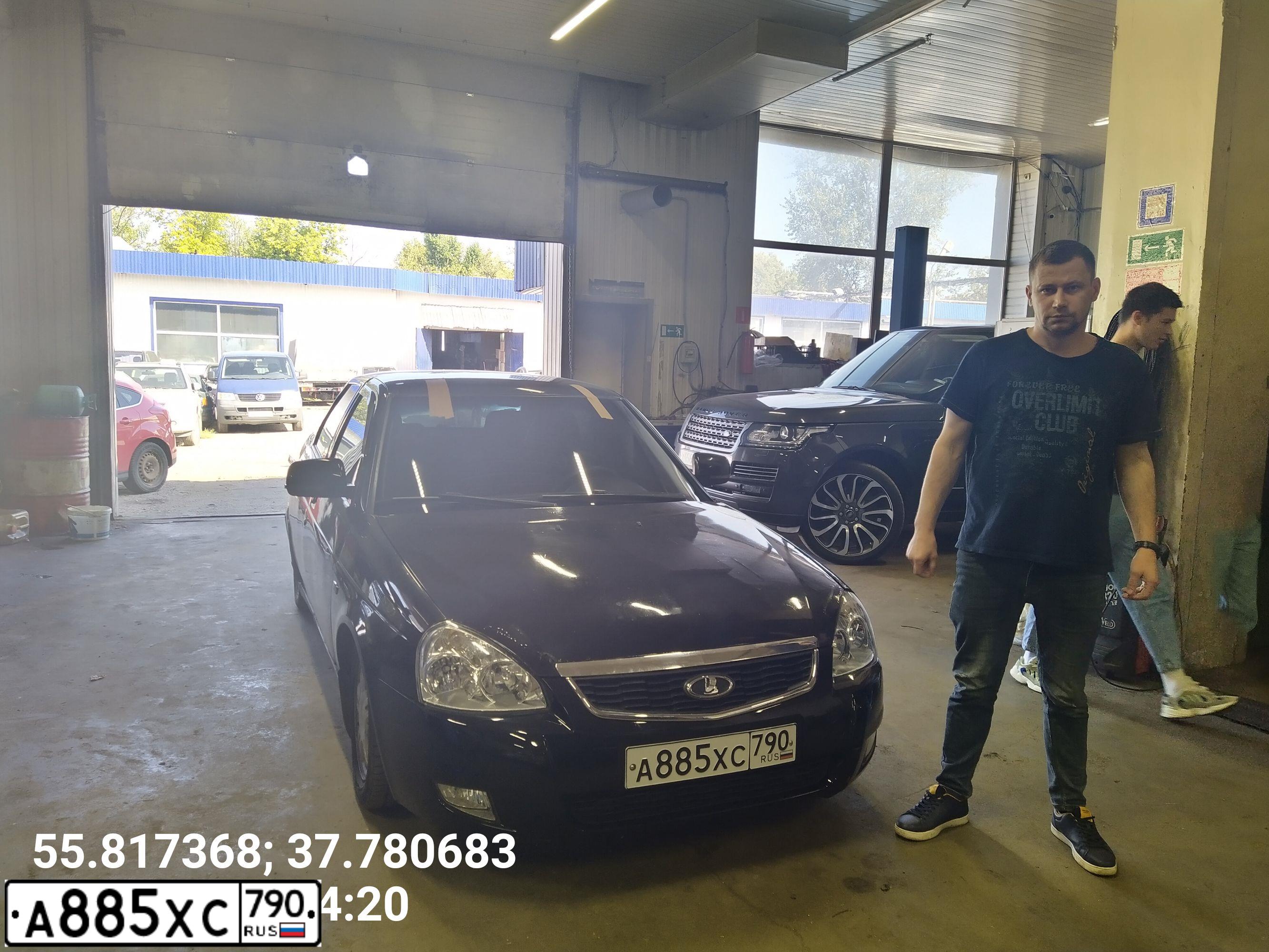 Фото автомобиля LADA 2170 PRIORA, 2008 — госномер У725УТ33. Цвет: синий