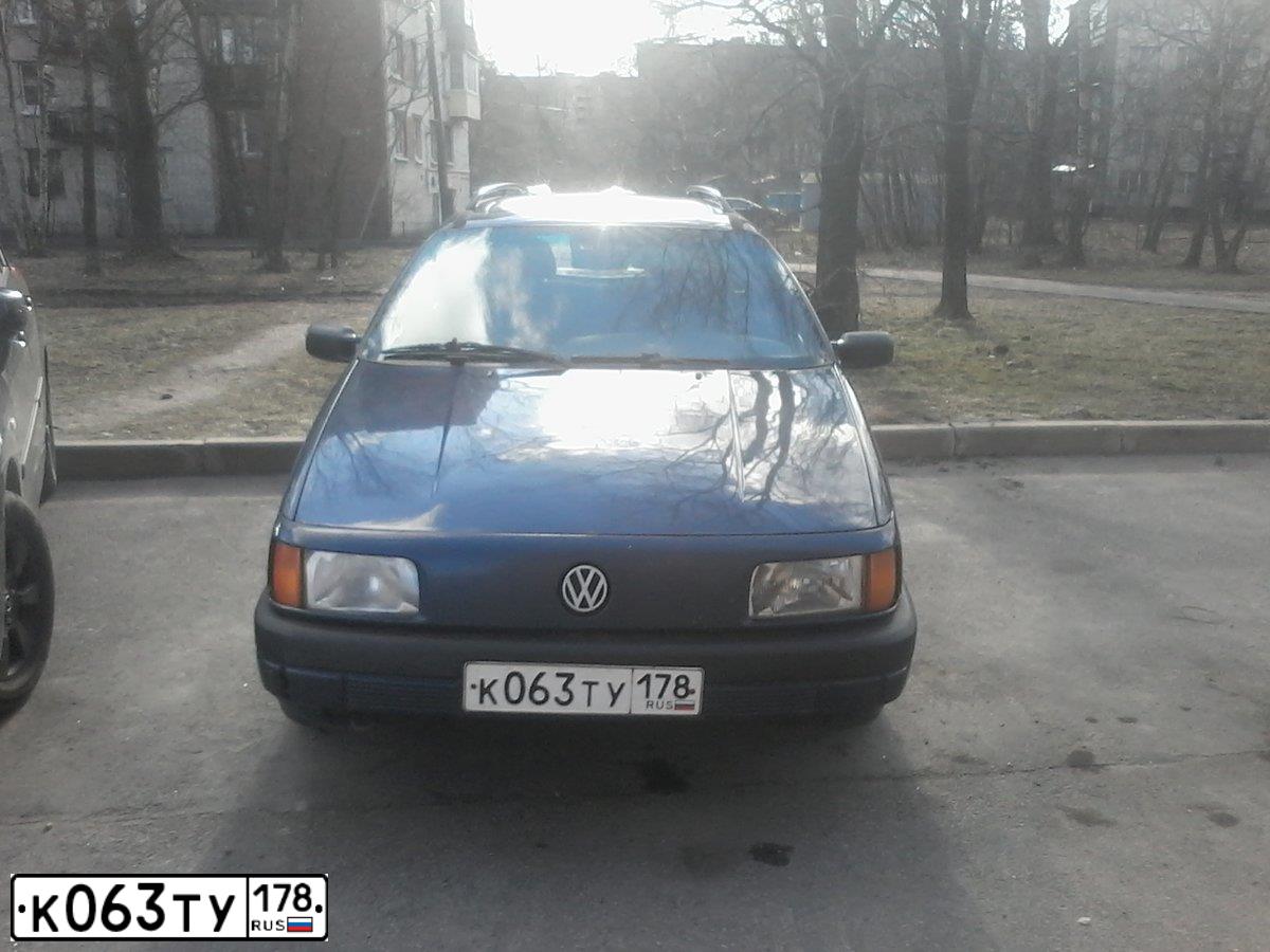 Фото автомобиля VOLKSWAGEN PASSAT, 1991 — госномер О589УР78