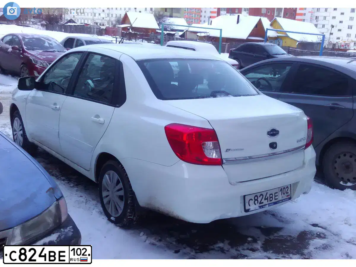 Фото автомобиля DATSUN ON-DO, 2014 — госномер С824ВЕ102. Цвет: Белый
