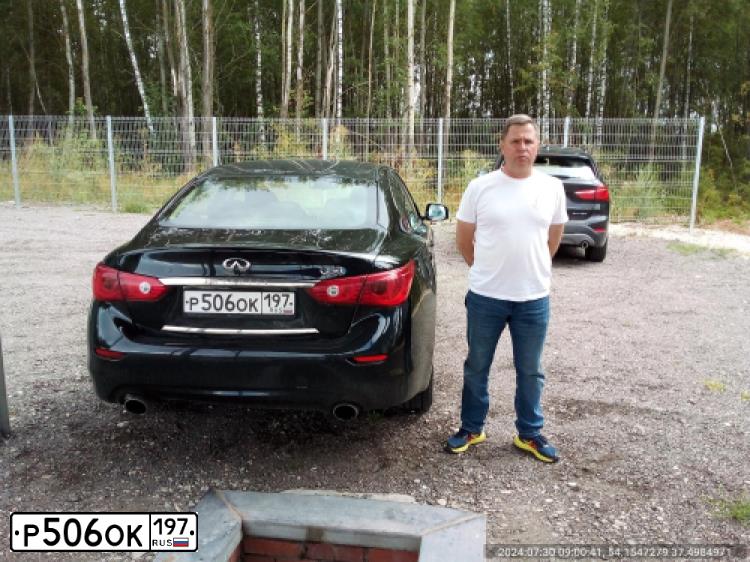 Фото автомобиля INFINITI Q50, 2014 — госномер Х141ВК71. Цвет: ЧЕРНЫЙ