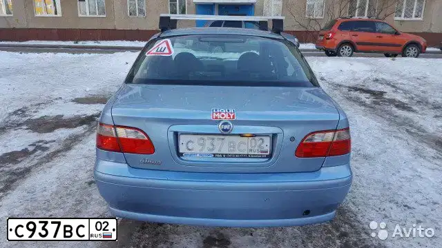 Фото автомобиля FIAT ALBEA, 2007 — госномер Х389АА102. Цвет: ГОЛУБОЙ АСТРО