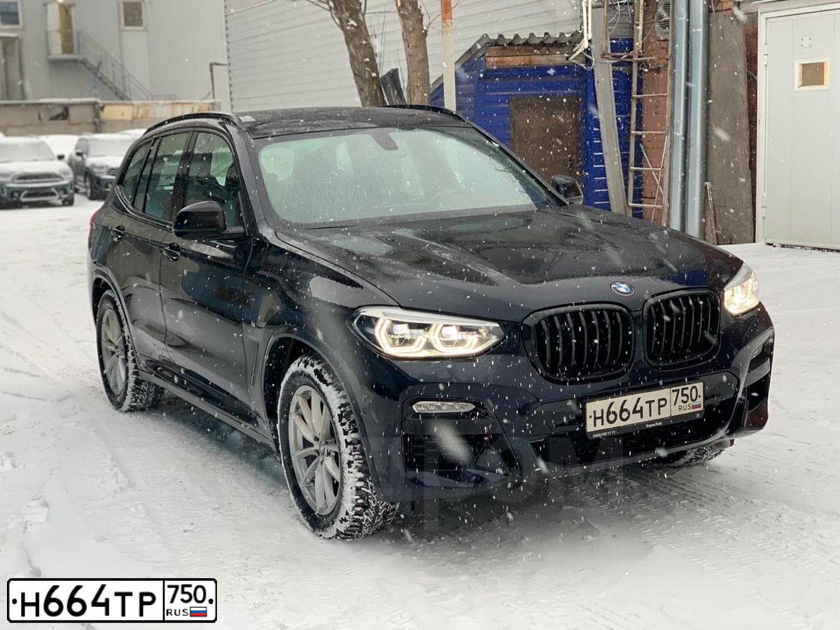 Фото автомобиля BMW X3, 2018 — госномер Р916ХВ799. Цвет: ЧЕРНЫЙ