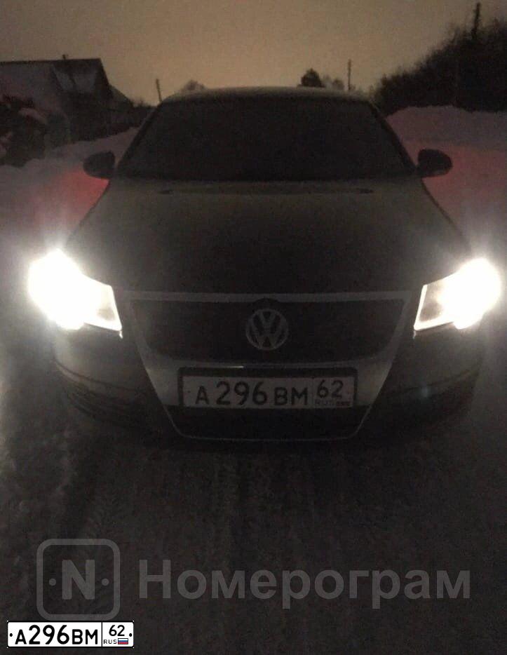 Фото автомобиля VOLKSWAGEN PASSAT, 2009 — госномер А296ВМ62. Цвет: ЧЕРНЫЙ