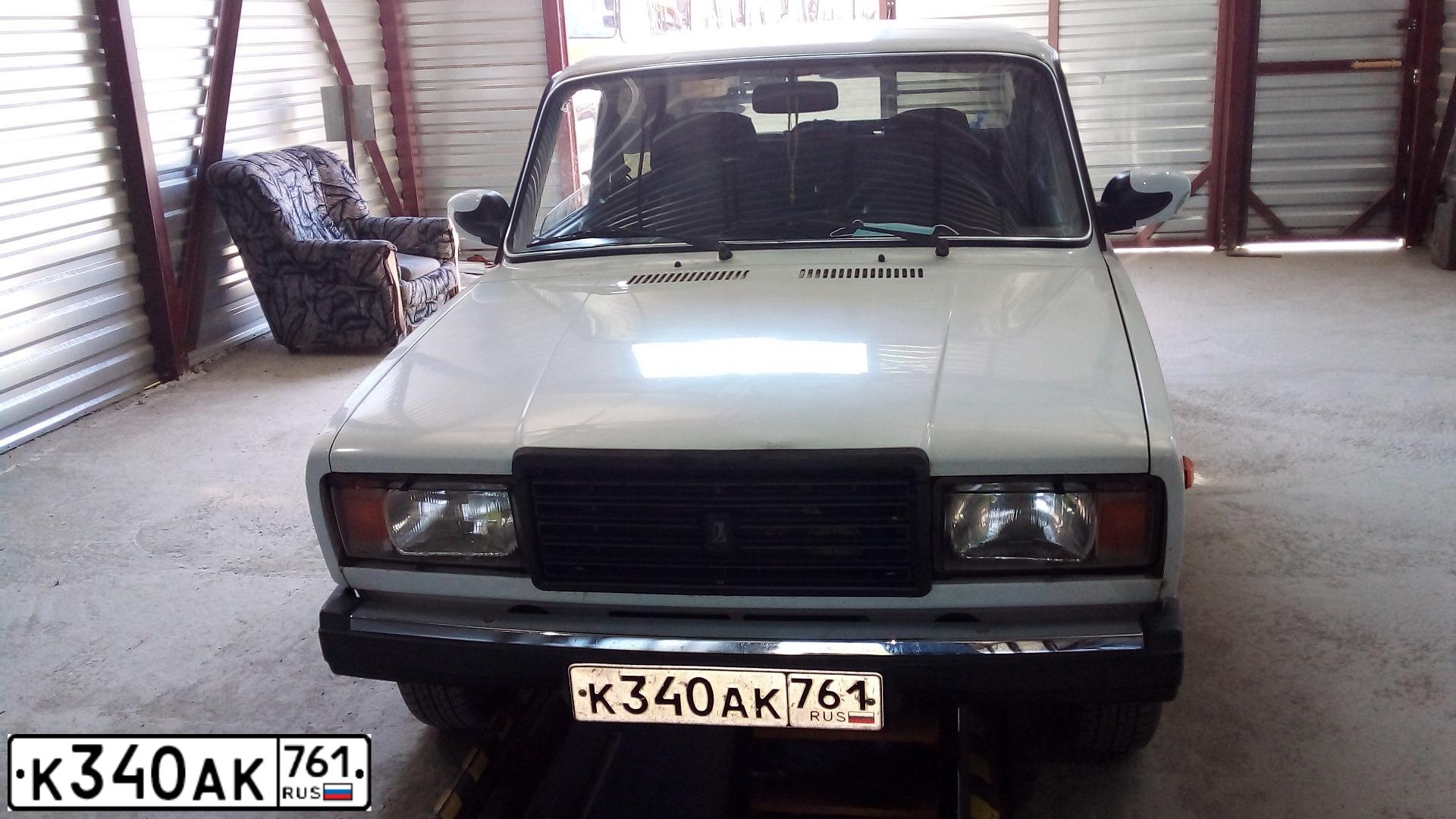 Фото автомобиля LADA 2107 LADA, 2008 — госномер К340АК761. Цвет: ЯРКО-БЕЛЫЙ