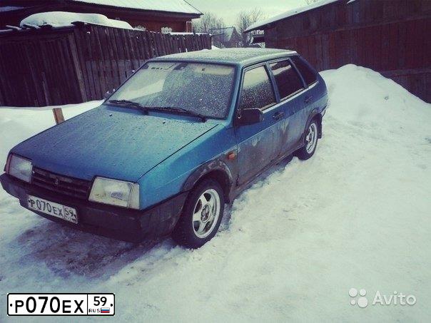 Фото автомобиля LADA 2109 SAMARA, 1997 — госномер Р070ЕХ59. Цвет: Зеленый