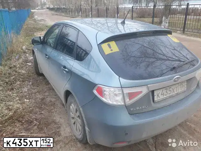 Фото автомобиля SUBARU IMPREZA, 2008 — госномер Х022ТК69. Цвет: ЗЕЛЕНЫЙ