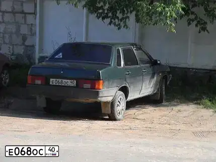 Фото автомобиля LADA 2109 SAMARA, 2002 — госномер В025ВК150. Цвет: Темно-зеленый