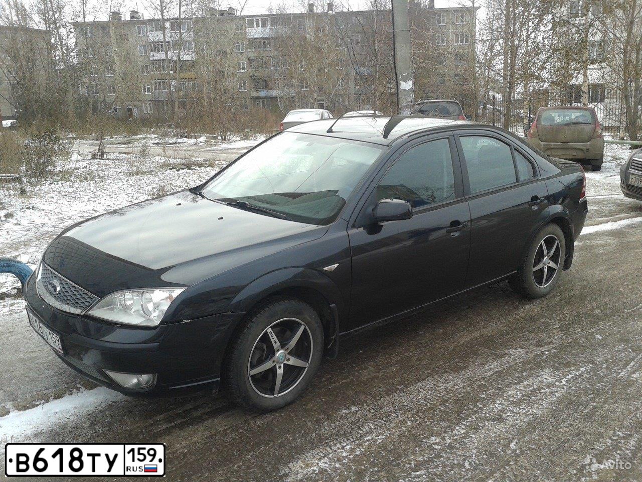 Фото автомобиля FORD MONDEO, 2005 — госномер В618ТУ159. Цвет: ЧЕРНЫЙ