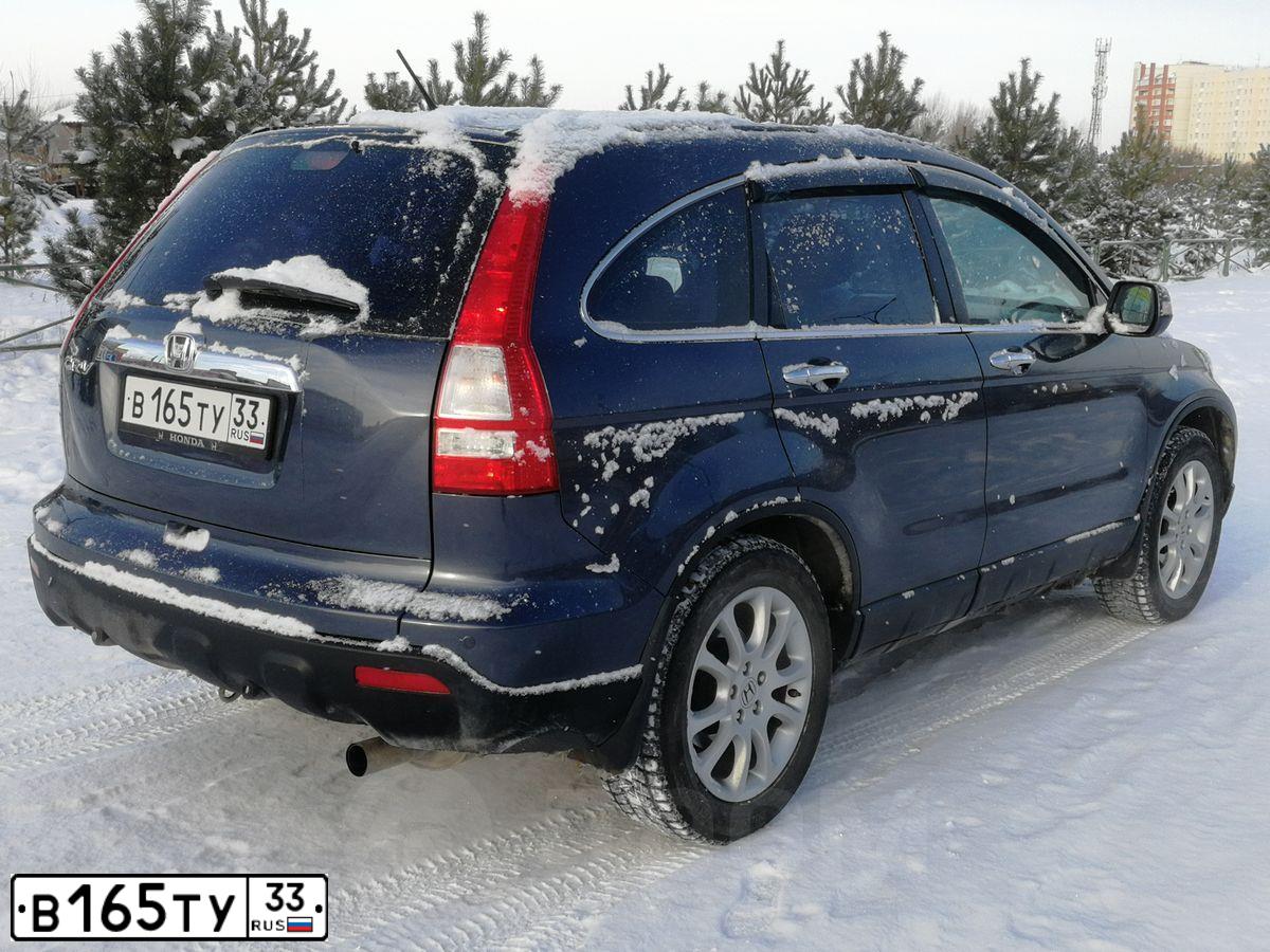 Фото автомобиля HONDA CR-V, 2008 — госномер К575РН33. Цвет: ТЕМНО-СЕРЫЙ